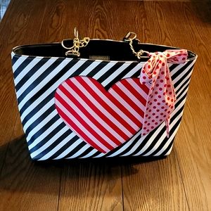 Betsey Johnson Tote with cosmetic bag
